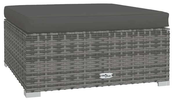 4 részes szürke polyrattan kerti ülőgarnitúra párnákkal