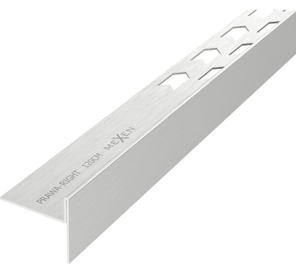 Mexen Line-B, ereszcsatorna-korlát 120 cm, jobbos, szálcsiszolt acél, 181001120R