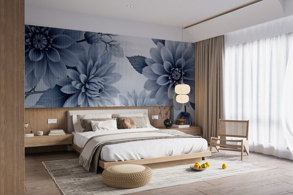 Fotótapéta Elegáns virágos minta hűvös tónusokban, Modern fotótapéta, Modern fotótapéta, w03197 - Muralas.hu
