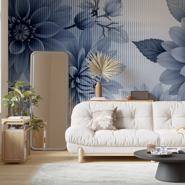 Fotótapéta Elegáns virágos minta hűvös tónusokban, Modern fotótapéta, Modern fotótapéta, w03197 - Muralas.hu