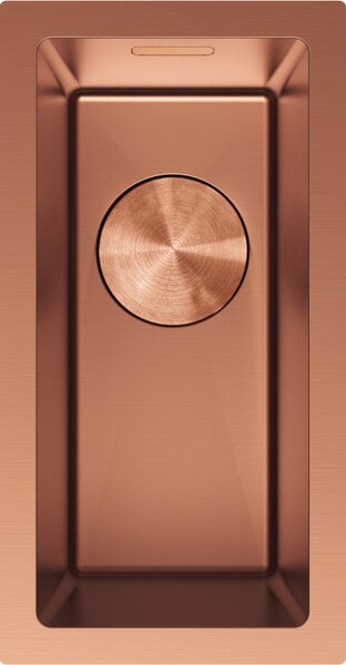 Mexen Trixo, 1 rekeszes rozsdamentes mosogató 230 x 440 mm, szálcsiszolt réz, 6411221000-65