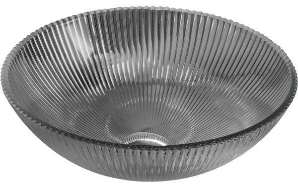 Mexen Zuri, üveg pultra szerelhető mosdó 39 × 39 cm, fekete, 24193970