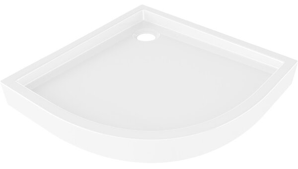 Mexen Flow+ negyedkör alakú zuhanytálca 80 x 80 cm, fényes fehér, 46Q108080H