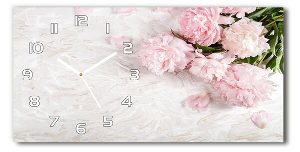 Vízszintes üvegóra Peonies