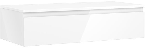 Mexen Orio, fürdőszobaszekrény 100 cm-es felsőrésszel, 1 fiókkal, fényes fehér, 91A10-10023-1-BFC00
