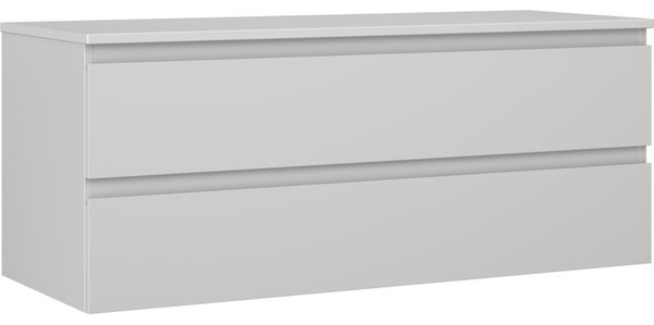 Mexen Orio, fürdőszobaszekrény 120 cm felsőrésszel, 2 fiókkal, szürke manta, 91A10-12047-2-BFFC62