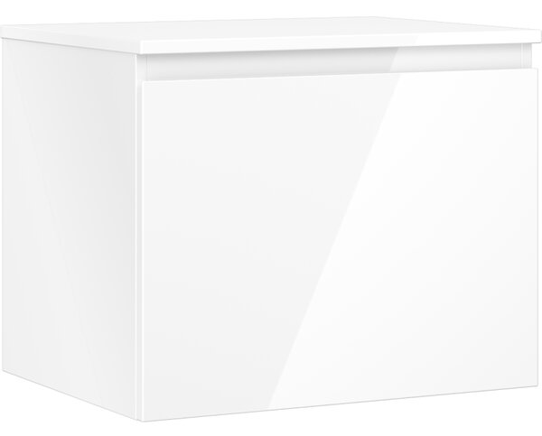Mexen Orio, fürdőszobaszekrény 60 cm-es felsőrésszel, 1 fiókkal, fényes fehér, 91A10-06047-1-BFC00