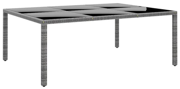 11 részes szürke polyrattan kerti étkezőgarnitúra