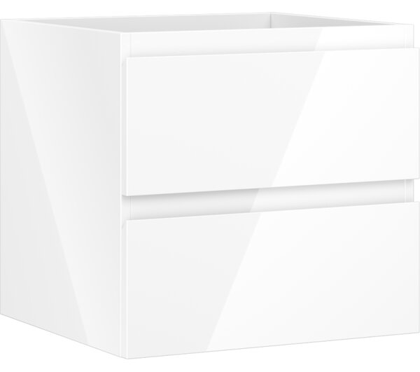 Mexen Orio, fürdőszobaszekrény 50 cm, 2 fiókkal, fényes fehér, 91A10-05047-2-BFF00