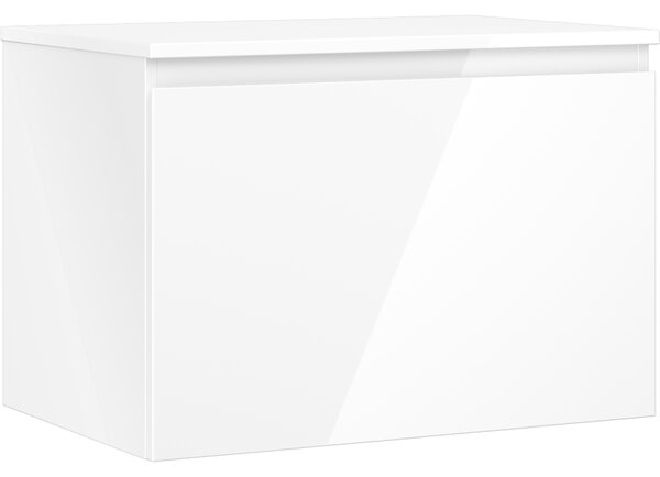 Mexen Orio, fürdőszobaszekrény 70 cm-es felsőrésszel, 1 fiókkal, fényes fehér, 91A10-07047-1-BFC00