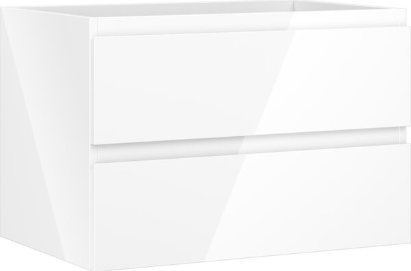 Mexen Orio, fürdőszobaszekrény 70 cm, 2 fiókkal, fényes fehér, 91A10-07047-2-BFF00