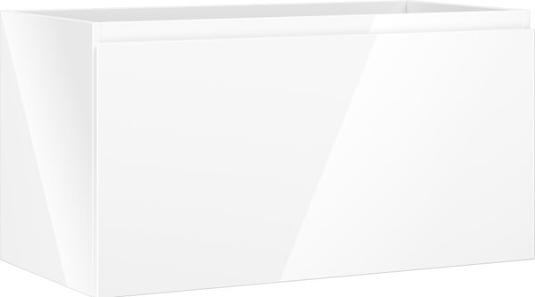 Mexen Orio, fürdőszobaszekrény 90 cm, 1 fiók, fényes fehér, 91A10-09047-1-BF00