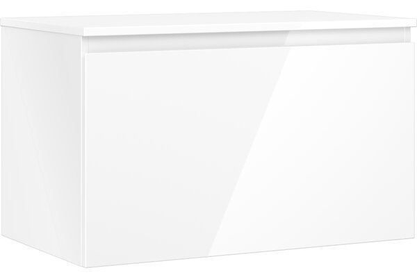 Mexen Orio, fürdőszobaszekrény 80 cm-es felsőrésszel, 1 fiókkal, fényes fehér, 91A10-08047-1-BFC00
