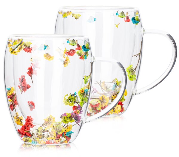 4Home Hot&Cool Flowers thermo pohár 350 ml, 2 db