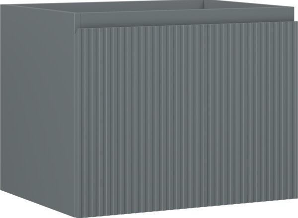 Mexen Rivel, fürdőszobaszekrény 60 cm, 1 fiók, rovátkolt, grafit matt, 91A20-06047-1-BF66