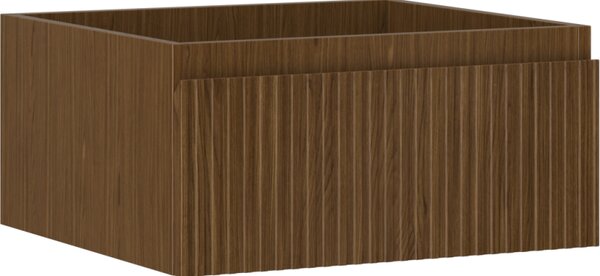 Mexen Rivel, fürdőszobaszekrény 50 cm, 1 fiók, rovátkolt, diófa, 91A20-05023-1-BF86