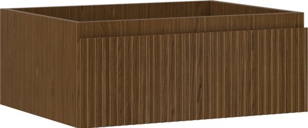 Mexen Rivel, fürdőszobaszekrény 60 cm, 1 fiók, rovátkolt, diófa, 91A20-06023-1-BF86