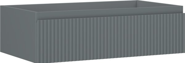 Mexen Rivel, fürdőszobaszekrény 80 cm, 1 fiók, rovátkolt, grafit matt, 91A20-08023-1-BF66