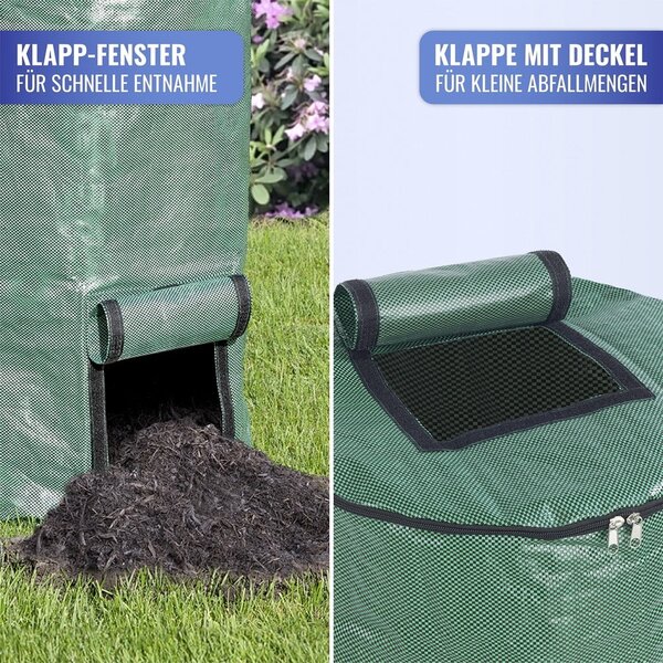 Zöld komposztáló szett 2 db-os 125 l – Maximex