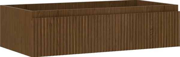 Mexen Rivel, fürdőszobaszekrény 90 cm, 1 fiók, rovátkolt, diófa, 91A20-09023-1-BF86