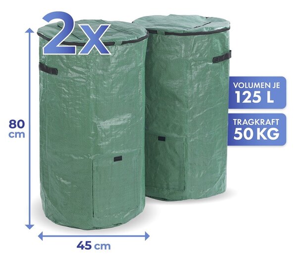 Zöld komposztáló szett 2 db-os 125 l – Maximex