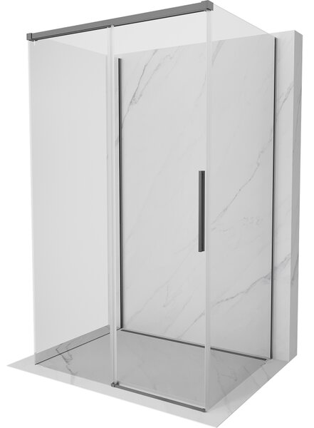 Mexen Rox-3S, 3-falú kihúzható zuhanykabin 105 x 70 cm, 8 mm-es átlátszó üveg, grafit profil, 8C2-105-070-95-00-3S
