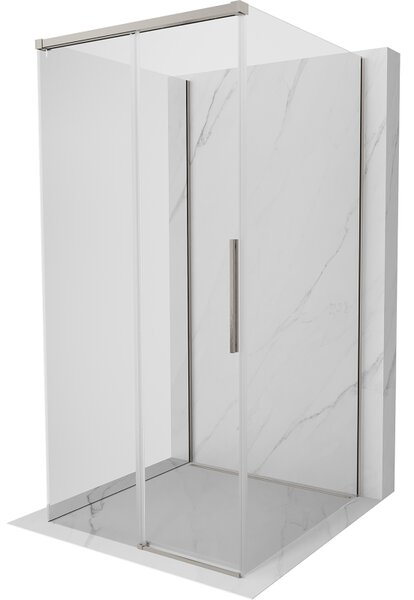 Mexen Rox-3S, 3-falú zuhanykabin 120 x 120 cm, 8 mm-es átlátszó üveg, acélprofil, 8C2-120-120-97-00-3S