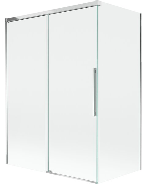 Mexen Rox, kétszárnyú tolóajtós kádparaván 120 + 70 x 150 cm, 8 mm-es átlátszó üveg, króm profil, 8C9-120-070-01-00