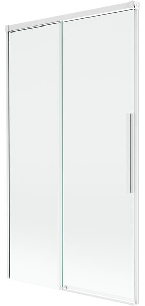 Mexen Rox, kétszárnyú tolóajtós kádparaván 100 x 150 cm, 8 mm-es átlátszó üveg, fehér profil, 8C9-100-001-20-00