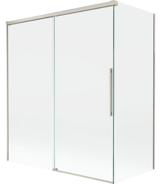 Mexen Rox, kétszárnyú tolóajtós kádparaván 140 + 70 x 150 cm, 8 mm-es átlátszó üveg, acélprofil, 8C9-140-070-97-00