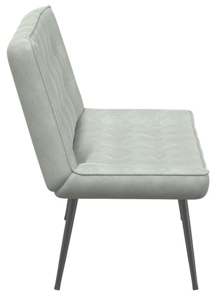 VidaXL világosszürke bársonypad 110 x 74 x 84 cm