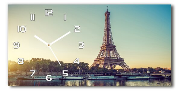 Négyszögletes üvegóra vízszintesen Párizsi eiffel-torony