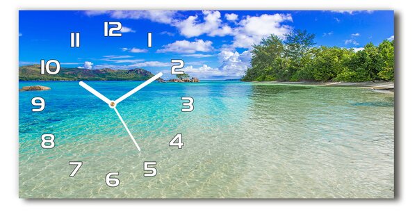 Négyszögletes üvegóra vízszintesen Strand seychelles
