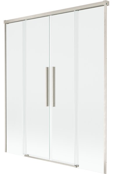 Mexen Rox, kétszárnyú tolóajtós kádparaván 140 x 150 cm, 8 mm-es átlátszó üveg, acélprofil, 8C9-140-002-97-00