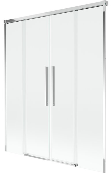 Mexen Rox, kétszárnyú tolóajtós kádparaván 160 x 150 cm, 8 mm-es átlátszó üveg, króm profil, 8C9-160-002-01-00