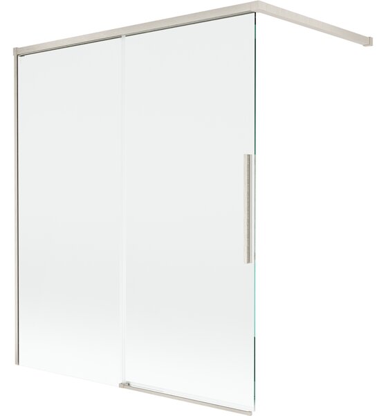 Mexen Rox, kétszárnyú tolóajtós kádparaván 140 x 150 cm, 8 mm-es átlátszó üveg, acélprofil, 8C9-140-003-97-00