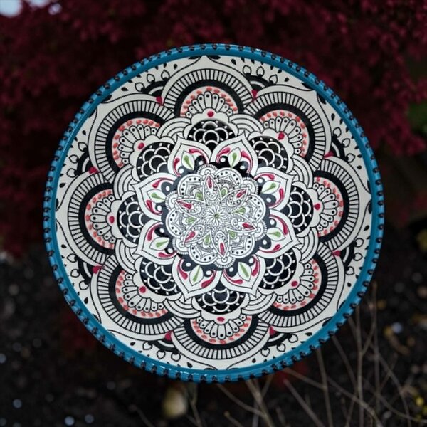 Gazania Smaragd Mandala kerámia tál – 25 cm