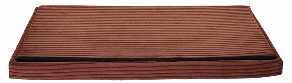 Összehajtható tárolós pad, kordbársony 76x38 cm, terrakotta - CLOE