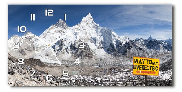 Négyszögletes üvegóra vízszintesen Mount everest