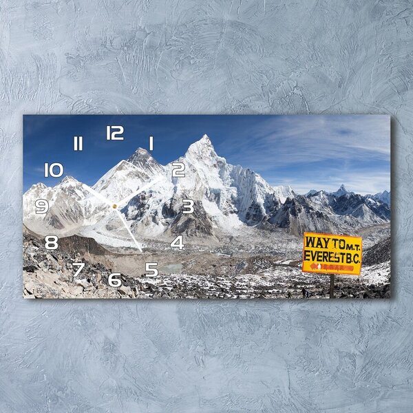 Négyszögletes üvegóra vízszintesen Mount everest