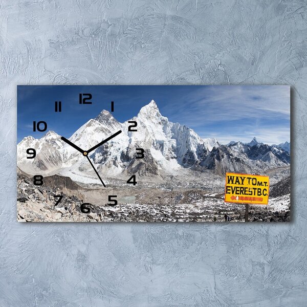 Négyszögletes üvegóra vízszintesen Mount everest