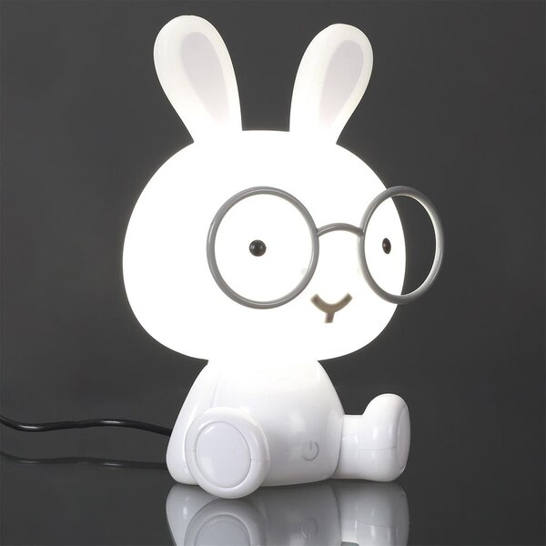 LED-es éjszakai fény, nyúl alakú, műanyag, fehér - LAPIN COOL