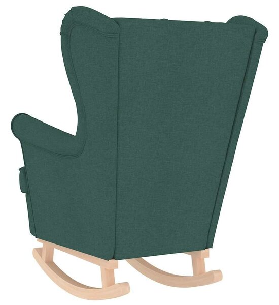VidaXL sötétzöld szövet hintaszék 74 x 90 x 102 cm