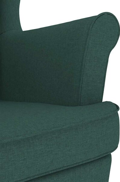 VidaXL sötétzöld szövet hintaszék 74 x 90 x 102 cm