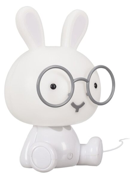 LED-es éjszakai fény, nyúl alakú, műanyag, fehér - LAPIN COOL