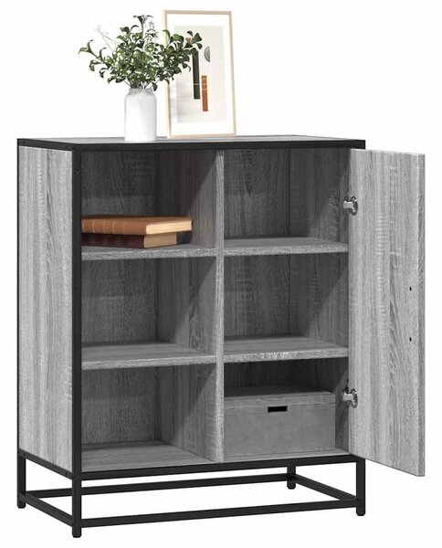 VidaXL szürke sonoma színű szerelt fa tálalószekrény 62x35x76 cm