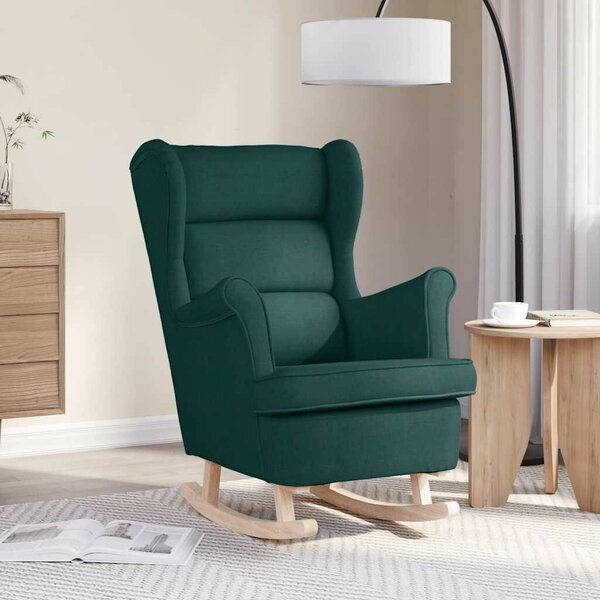 VidaXL sötétzöld szövet hintaszék 74 x 90 x 102 cm