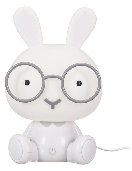 LED-es éjszakai fény, nyúl alakú, műanyag, fehér - LAPIN COOL