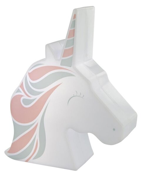 LED-es éjszakai fény, unikornis, műanyag, fehér - türkiz - rózsaszín - LICORNE