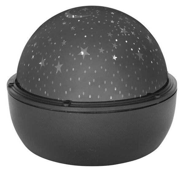 LED-es éjszakai fény, csillagos égbolt, műanyag, fekete - ETOILES